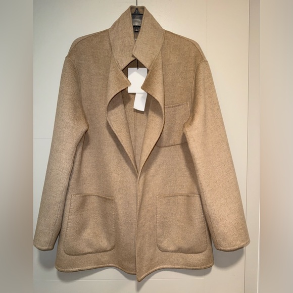 Toteme Patch Pocket Double Jacket, 40, Fawn Melange - Picture 9 of 15